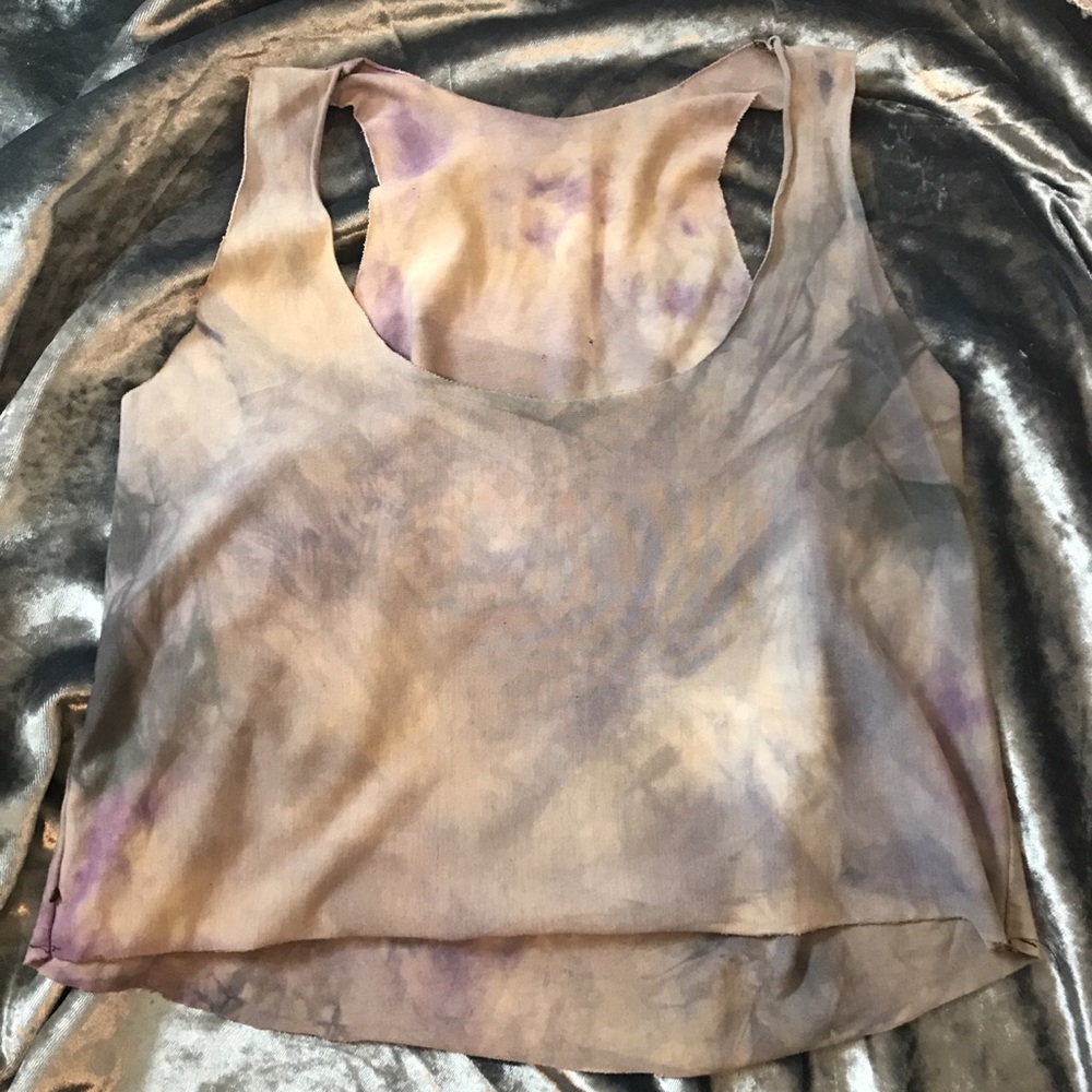 Wildhorseapparel cropped tank xs lavender/gray